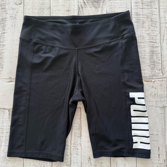 PUMA Attitude Biker Shorts Spandex Word Print - Picture 2 of 7